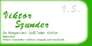 viktor szunder business card
